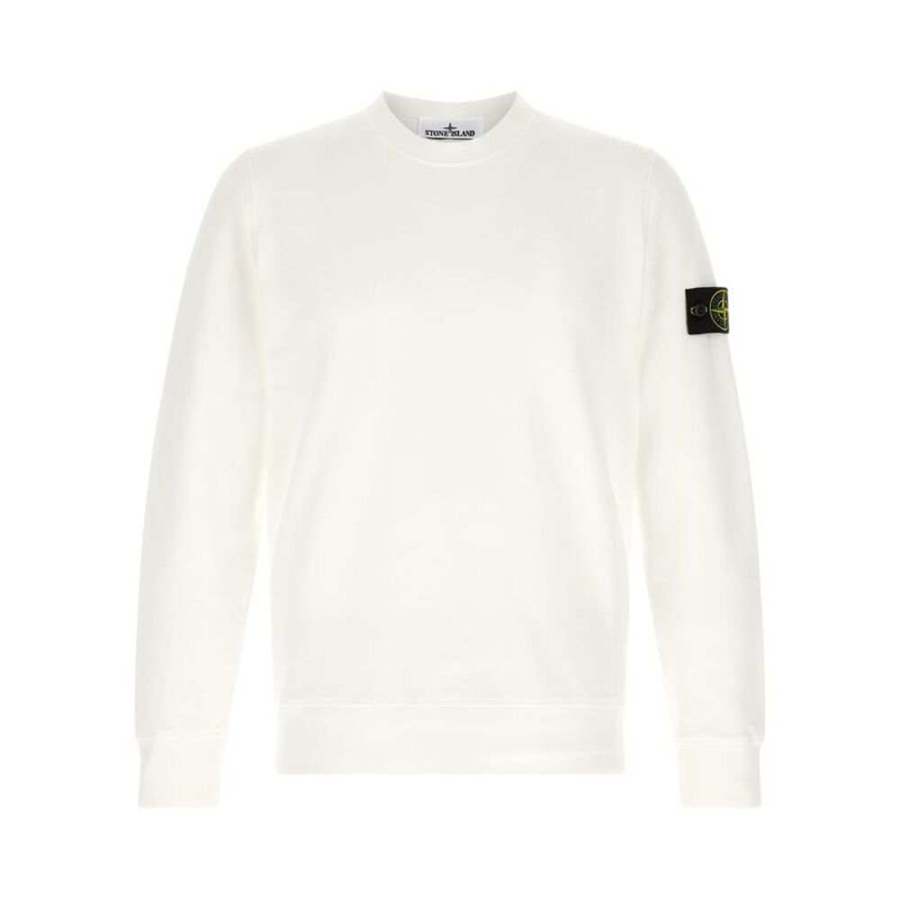 Stone Island White Cotton Men's Sweatshirt